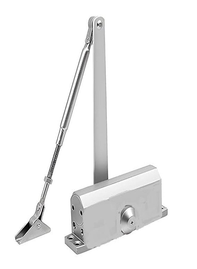 لاكجيريا أجهزة إغلاق أبواب أوتوماتيكية هيدروليكية مزدوجة السرعة من الألومنيوم من لوكسوريا فوسوبا، عالية الجودة ومتينة للاستخدام السكني والتجاري، مع مجموعة تركيب (لون فضي) (وزن جهاز الإغلاق: 45 كجم) مانعة لتسرب الزيت - Image 1